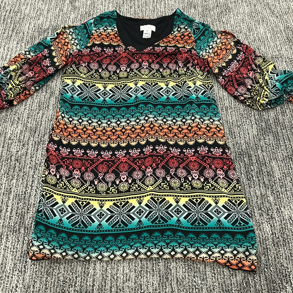 Sweet Storm Patterned tunic-style Dress